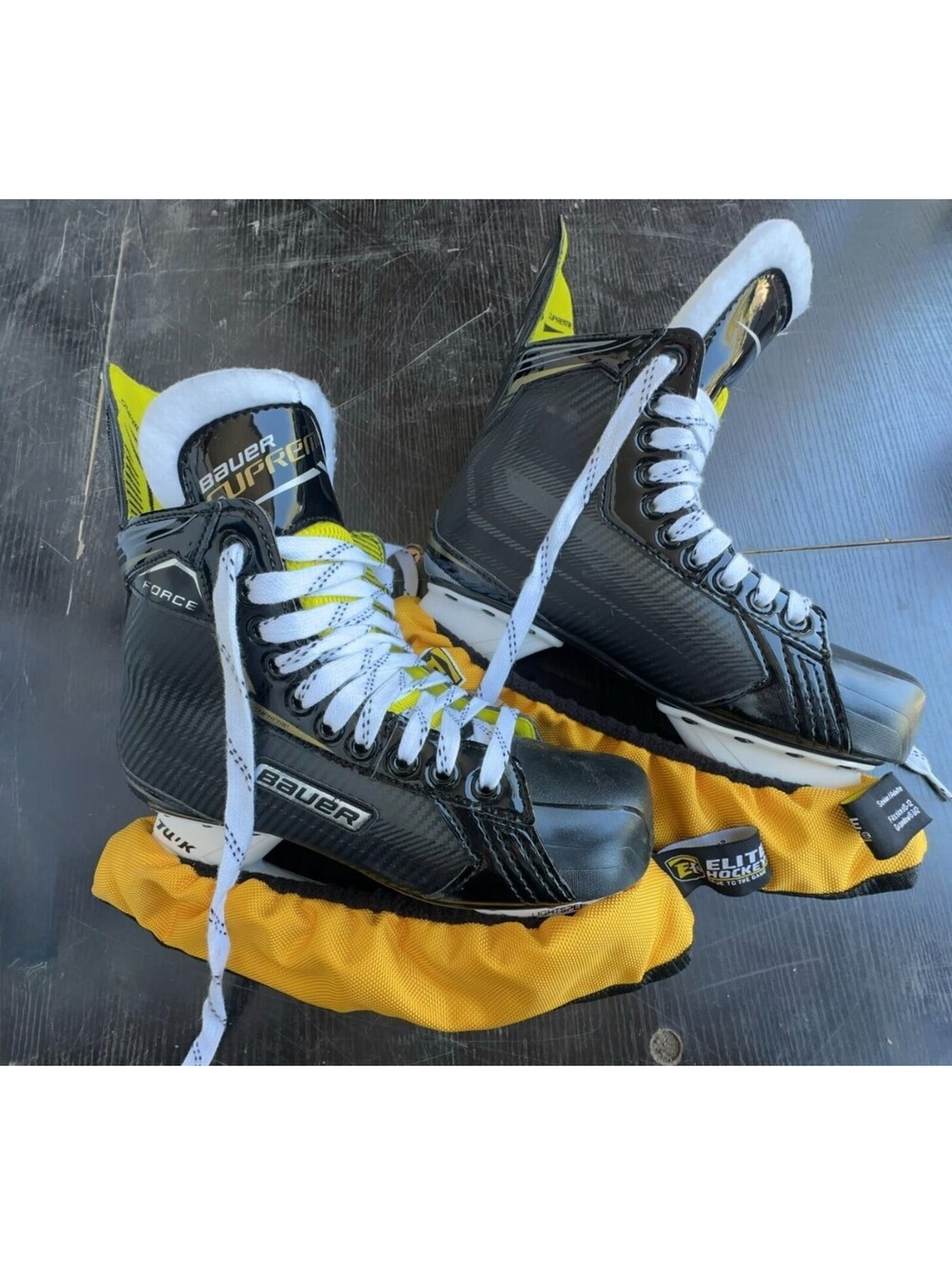 Bauer Hockey Gear Set Supreme Force Skates Size 6R & Vapor X60 Gloves 14" - Nice